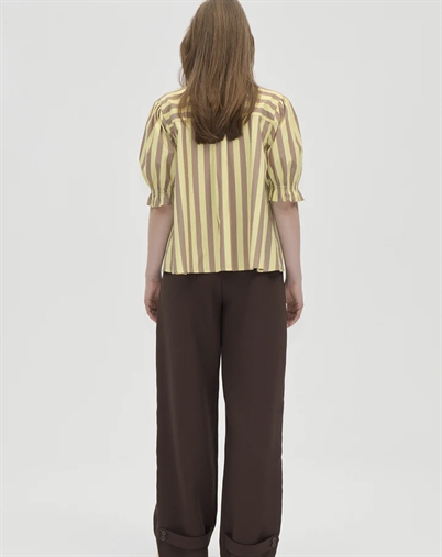 Stine Goya - Striped Smocked Gathered Top - Equestrian Sun 